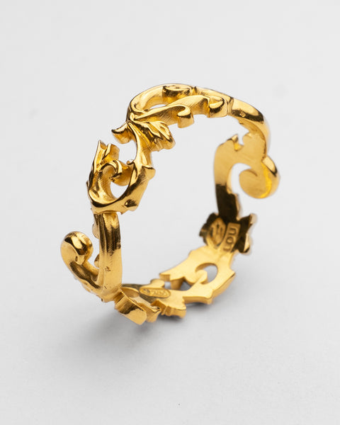 Acanthus Scroll Band | GOLD | Lou Jewellery
