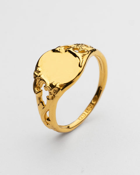 Floral Signet | GOLD — Lou Jewellery