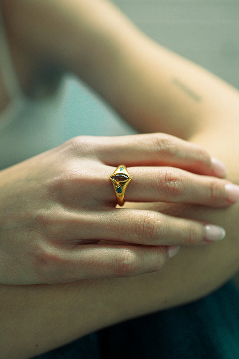 Daedal Ring | GOLD — September wearing photograph.